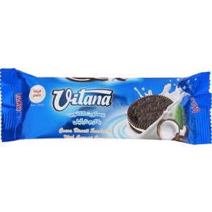 ویتانا بیسکویت کرمدار کاکائو نارگیل 85 گرم