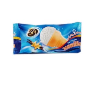 پاک بستنی قیفی وانیلی