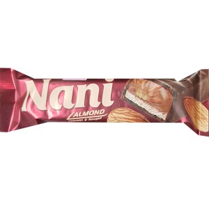 شیرین عسل نانی مغزدار نوقا کارامل با خلال بادام