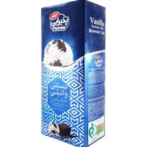 کاله بستنی پاکتی یک لیتری وانیلی با کیک براونی