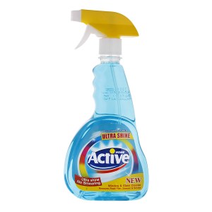 اکتیو مایع شیشه شوی 500 میلی آبی