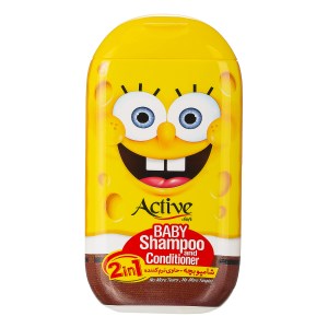 اکتیو شامپو بچه 2در1 باب اسفنجی زرد 280 گرم