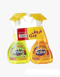 اکتیو پک2عددی شیشه شوی 500میلی لیتر