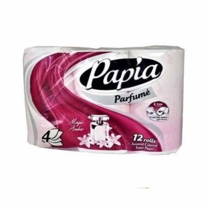 پاپیا دستمال توالت 4لایه 12رول معطر