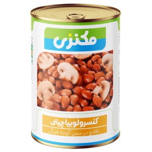 مکنزی کنسرو لوبیا با قارچ 380 گرم