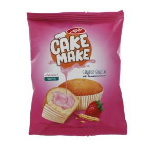 مزمز کیک شیفون ساده با کرم توت فرنگی