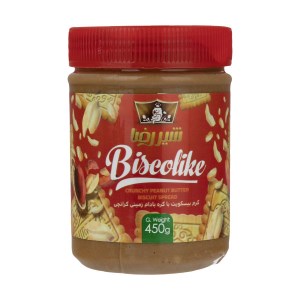 شیررضا کرم بیسکوییت با کره بادام زمینی کرانچی 450