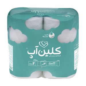 کلین آپ دستمال حوله طرح ابر 2رول