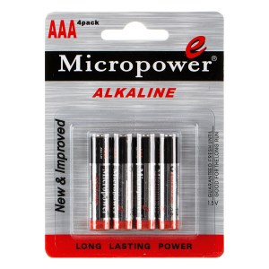 آلکالین باطری نیم قلم 4 عددی میکروپاور